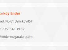 Ender Mağazaları Bakırköy Telefon Numarası
